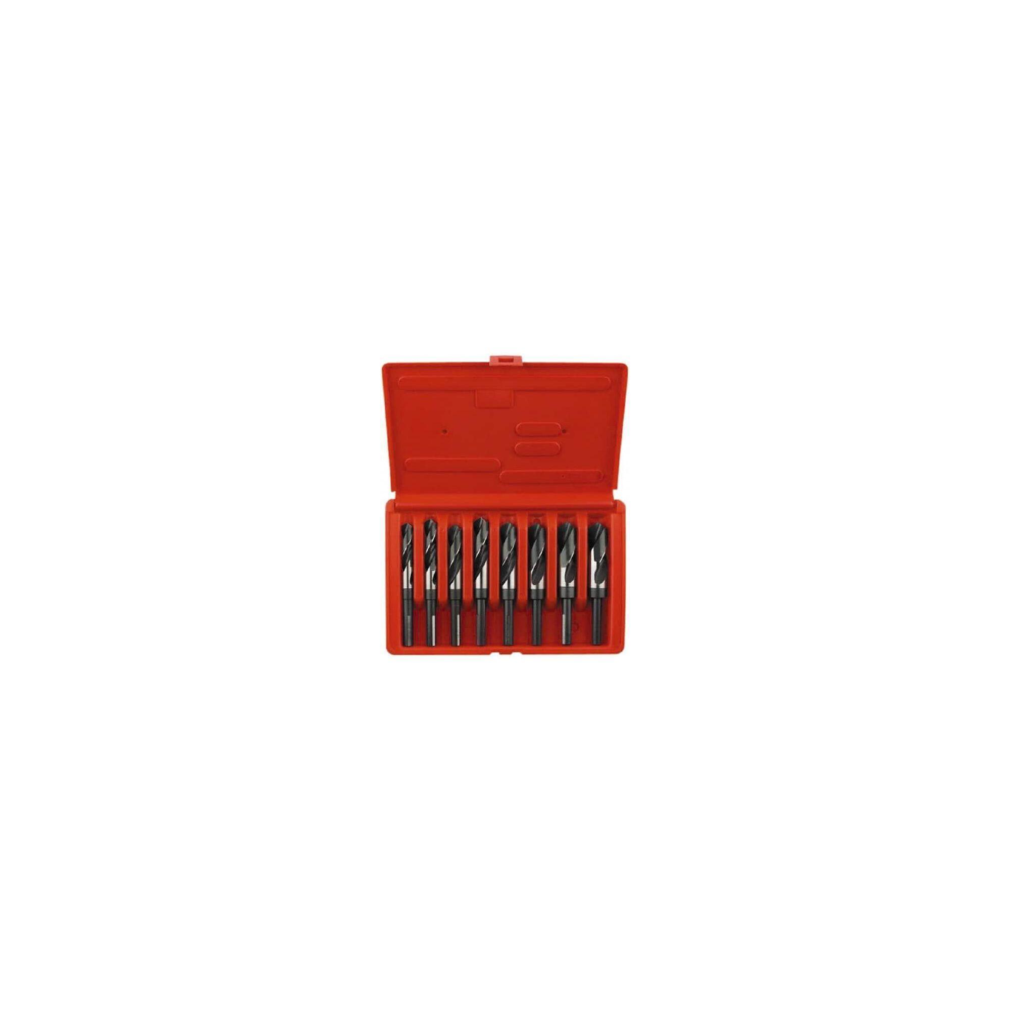 Irwin® 90108 Silver and Deming Drill Set, 9/16 in Min Drill Bit, 1 in Max Drill Bit, 118 deg Drill Point Angle, 8 Pieces, For Use With 1/2 in Drills and Keyless Chucks, HSS, Black Oxide/Bright