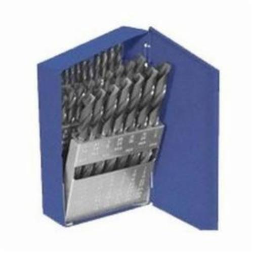 Irwin® Turbomax® 60221ZR General Purpose Jobber Length Drill Set, 1/16 in Min Drill Bit, 3/8 in Max Drill Bit, 118 deg Drill Point Angle, 21 Pieces, HSS, Black Oxide