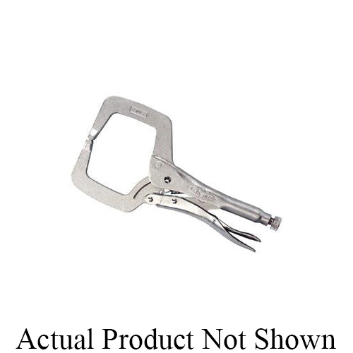 Irwin® Vise-Grip® The Original™ 30 Locking C-Clamp With Regular Tip, Nickel Plated, 4-3/4 in D Throat, 4-1/2 in Jaw Opening, Alloy Steel