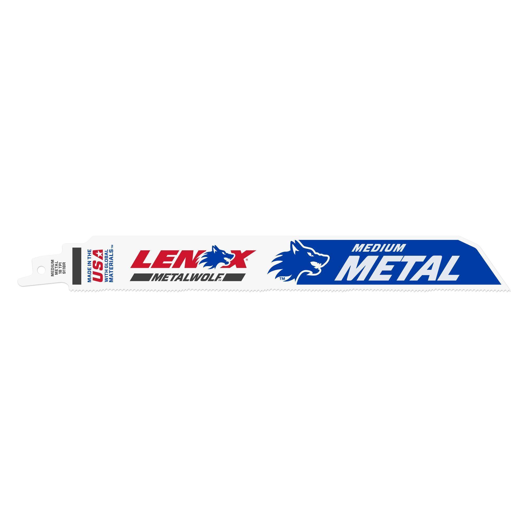 Lenox® Lazer® 20181B9118R Shatter-Resistant Straight Reciprocating Saw Blade, 9 in L x 1 in W, 18 TPI, Flexible Steel Body, Universal/Toothed Edge Tang
