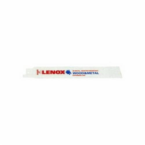 Lenox® 20411118E E-Style Reciprocating Saw Blade, 11 in L x 1 in W, 8, Flexible Steel Body, Universal/Toothed Edge Tang