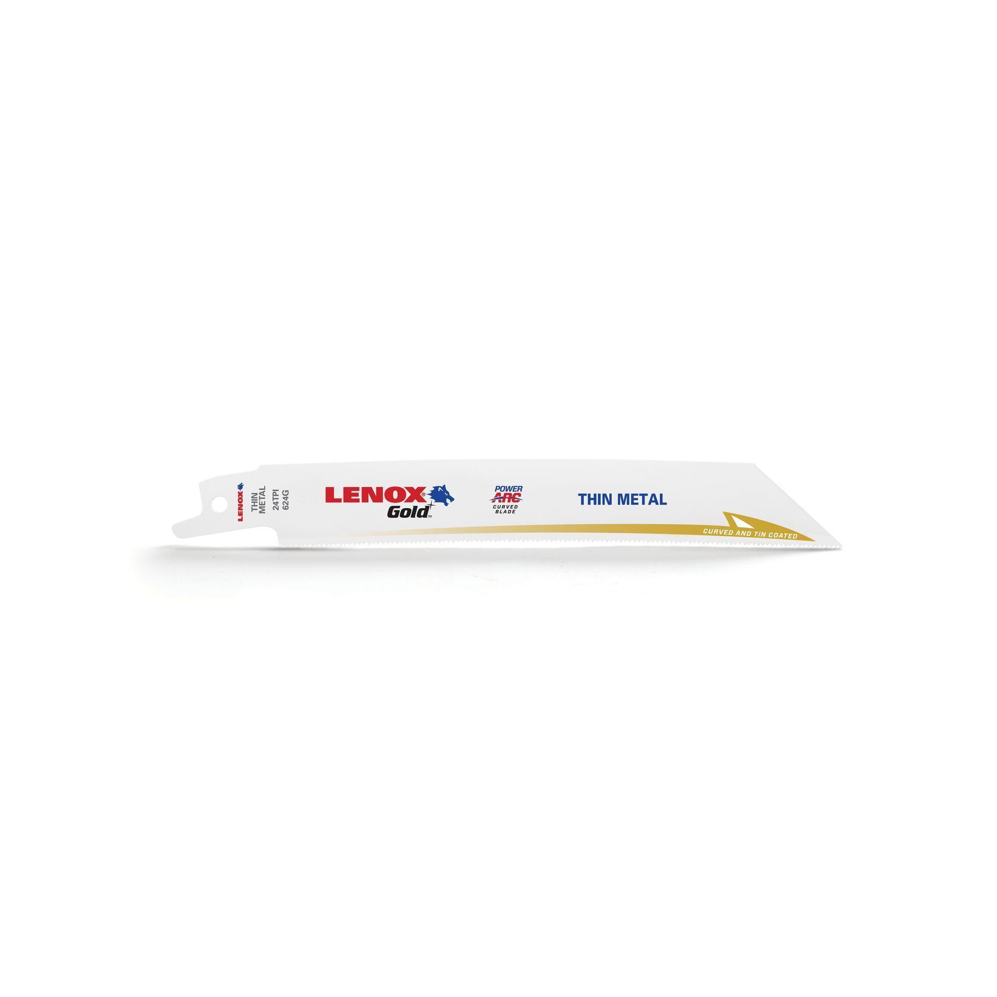 Lenox® Gold® 21072624GR Reciprocating Saw Blade, 6 in L x 3/4 in W, 24 TPI, Bi-Metal Body