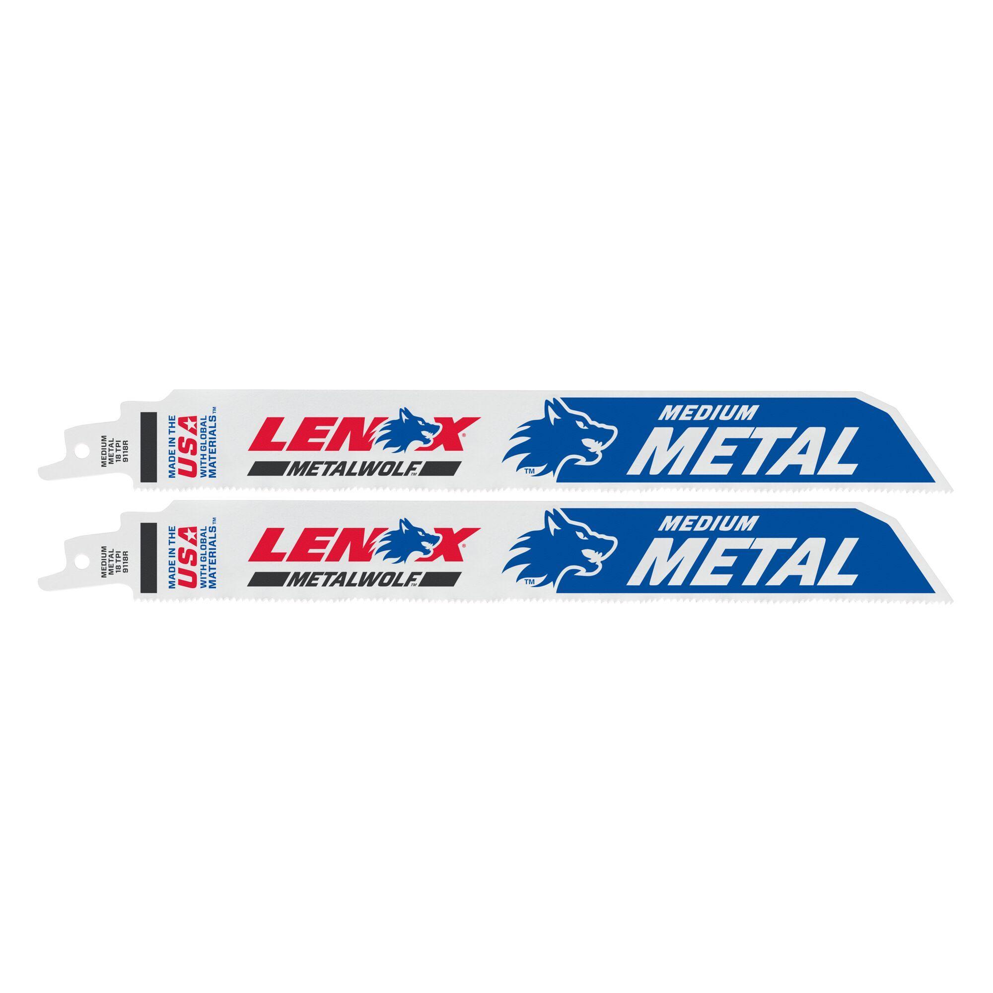 Lenox® Lazer® 24907T9118R Shatter-Resistant Straight Reciprocating Saw Blade, 9 in L x 1 in W, 18, Flexible Steel Body, Universal/Toothed Edge Tang