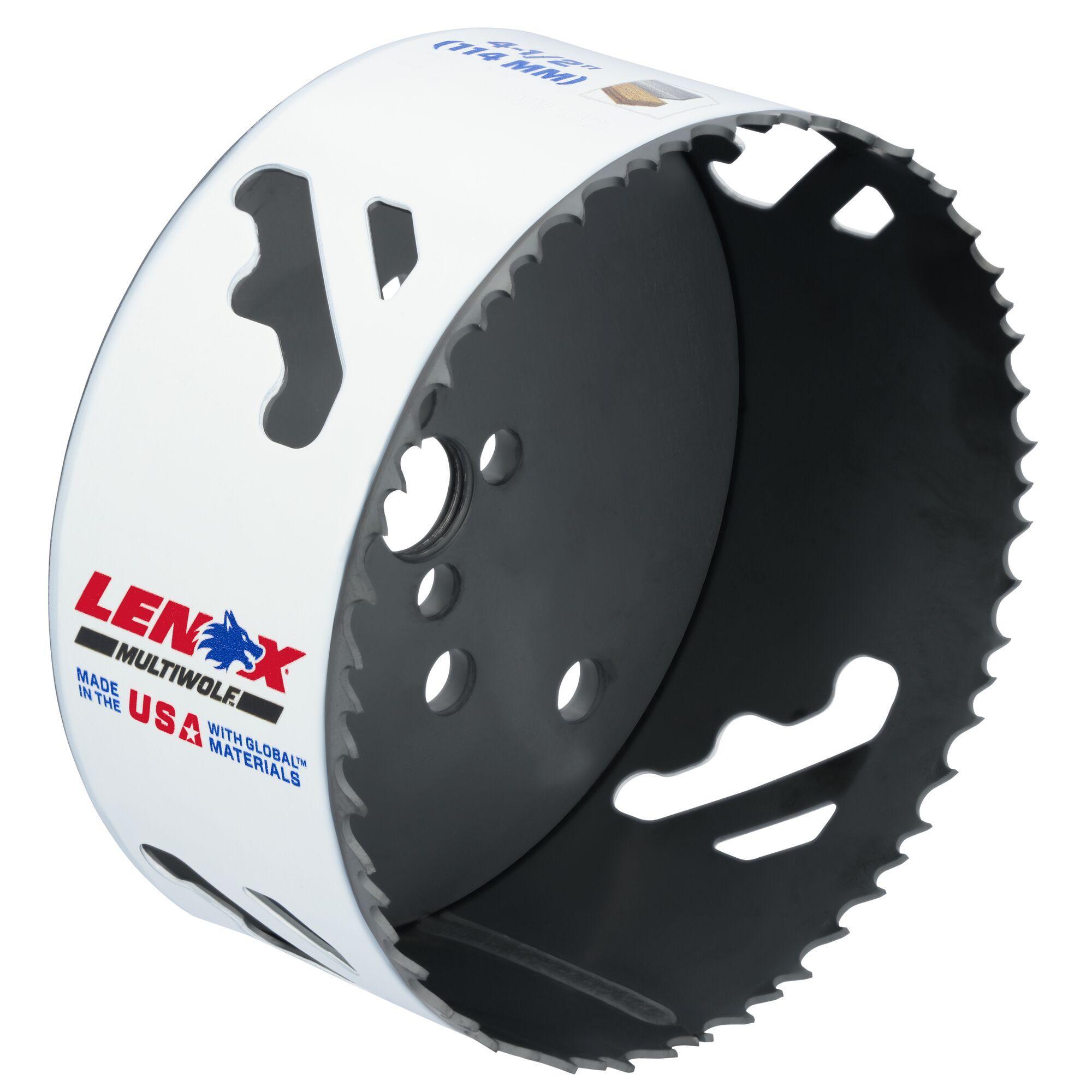 Lenox® SPEED SLOT® 3007474L Hole Saw With T2 Technology With T2 Technology, 4-5/8 in Dia, 1-7/8 in D Cutting, Bi-Metal Cutting Edge, 5/8 in Arbor