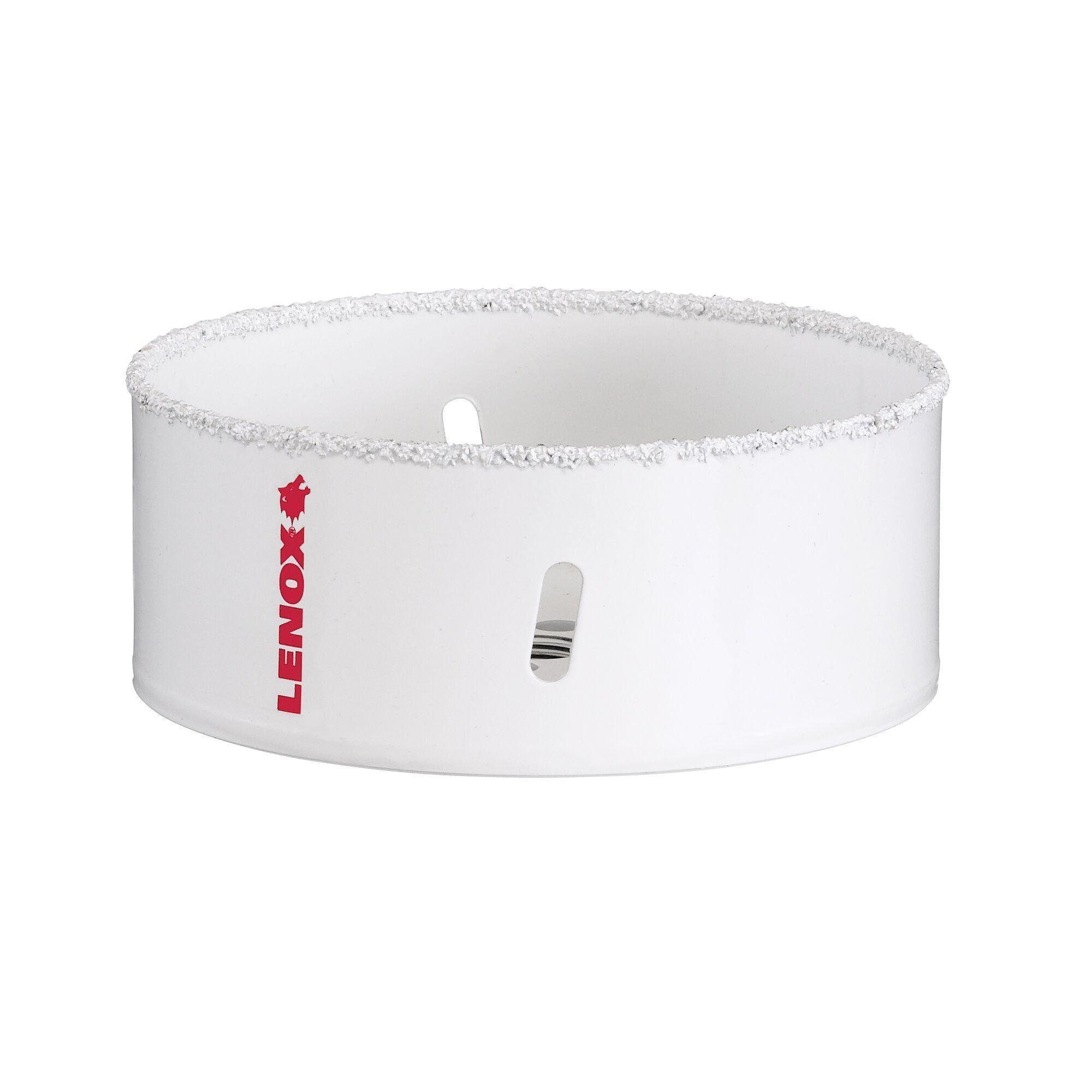 Lenox® SPEED SLOT® 30861438RL Hole Saw, 4-3/8 in Dia, 1-3/4 in D Cutting, Carbide Tipped Cutting Edge, 5/8 in Arbor