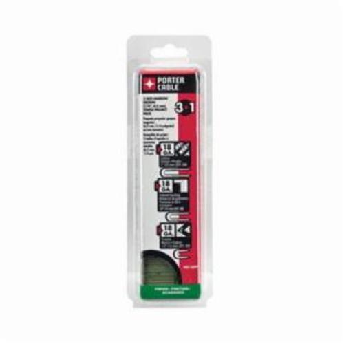 Porter-Cable® NS18PP Narrow Crown Staples, 1 in L Leg, Chisel Point, Steel, 1/4 in W Crown