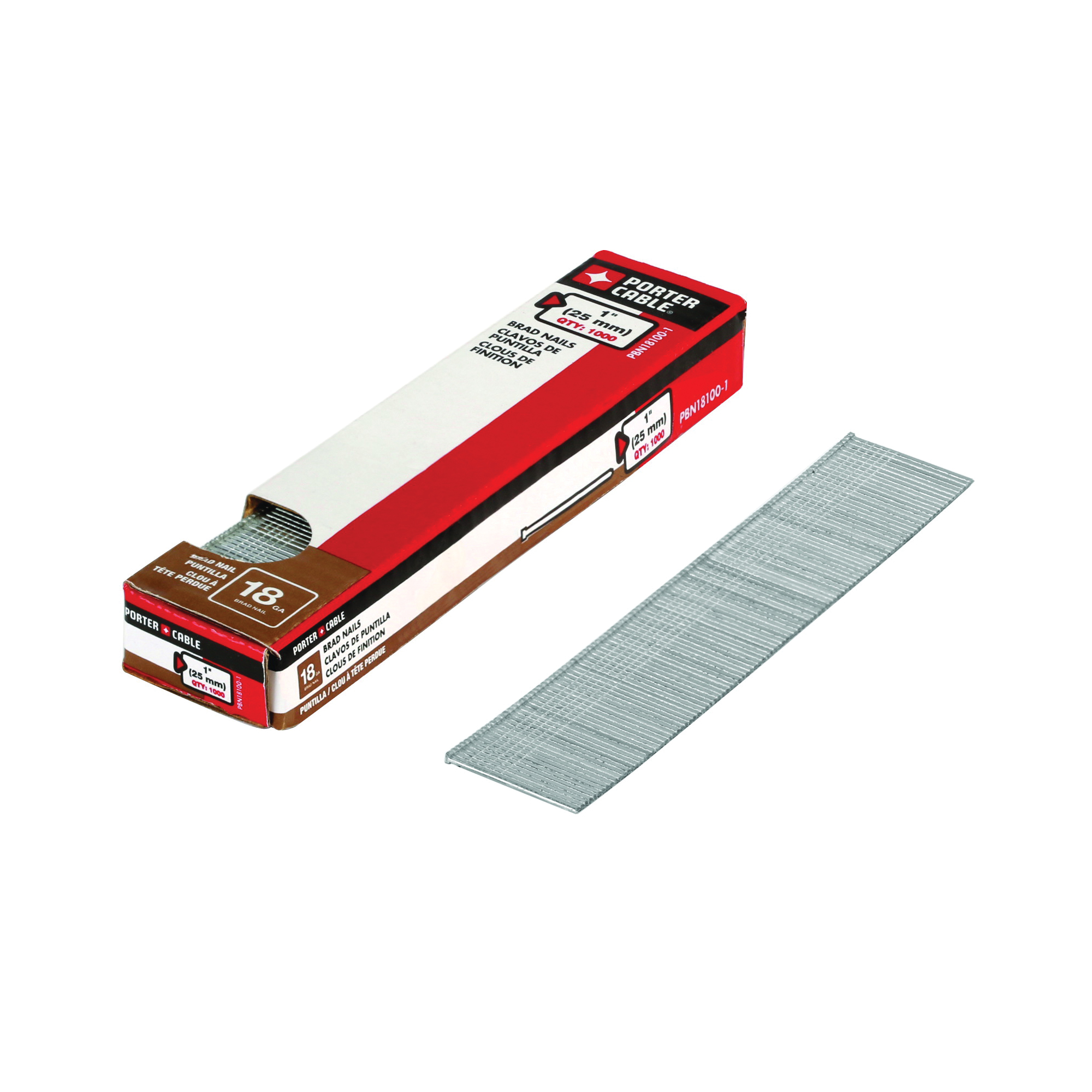 Porter-Cable® PBN18100-1 Finishing Nail, 1 in L, 18 ga, Galvanized, Steel