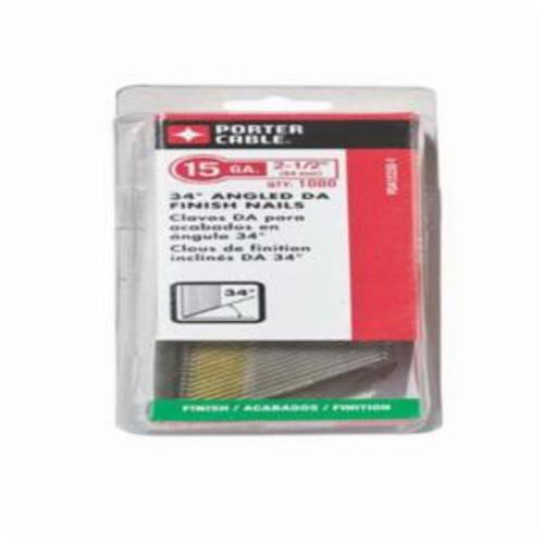 Porter-Cable® PDA15250-1 Angled Finishing Nail, 2-1/2 in L, 15 ga, Brite Basic, Steel