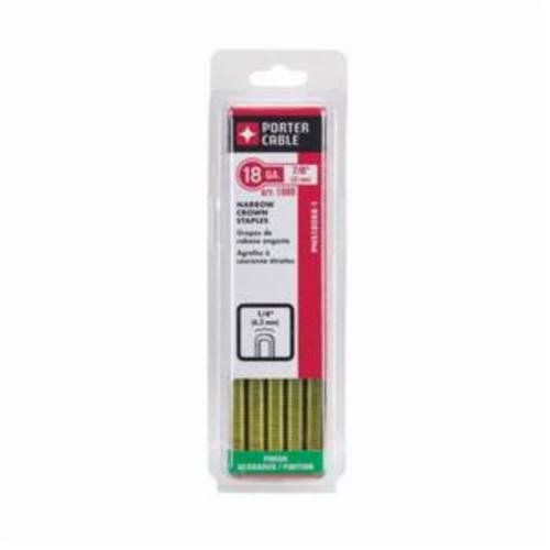 Porter-Cable® PNS18088 Narrow Crown Staples, 7/8 in L Leg, Chisel Point, Grade 2 Steel, 1/4 in W Crown