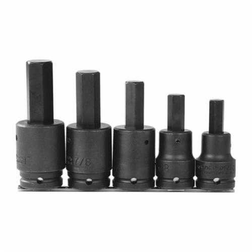 Proto® J07595 Socket Bit Set, Imperial, 9/16 to 1 in Hex, 1/2 in Drive, 5 Pieces, Black Oxide