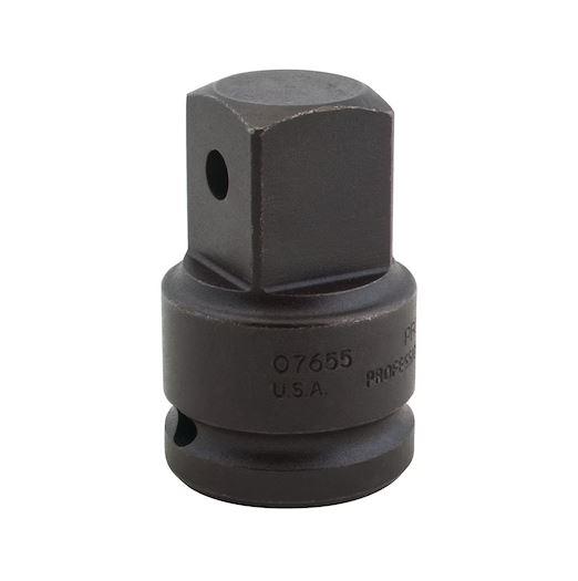 Proto® J07655 Impact Socket Adapter, Black Oxide, 1 in Male Drive, 3/4 in Female Drive, Female x Male Adapter, ASME B107.110-2012/B107.2, Forged Steel