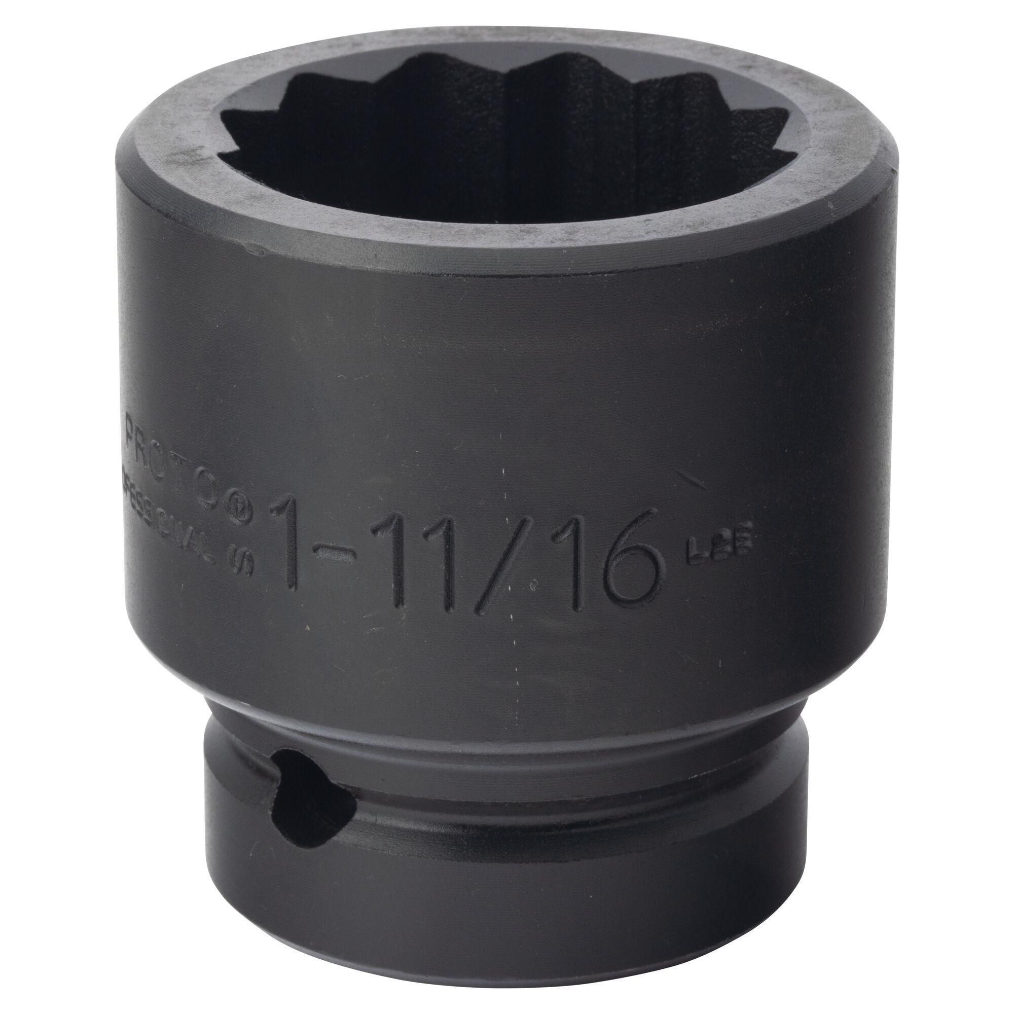Proto® TorquePlus™ J10027T Standard Length Socket, 1 in Square Drive, 1-11/16 in, 12 Points