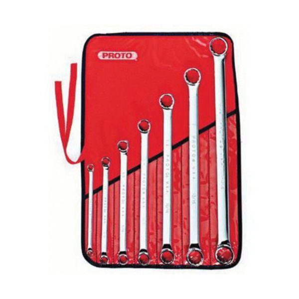 Proto® TorquePlus™ J1100R Box End Wrench Set, 7 Pieces, 5/16 x 3/8 to 1-1/16 x 1-1/8 in, Full Polished