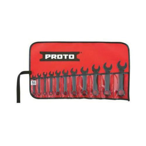 Proto® TorquePlus™ J1200ESB-11 Anti-Slip Short Length Combination Wrench Set, Imperial, 11 Pieces, 1/4 to 3/4 in, Black Oxide