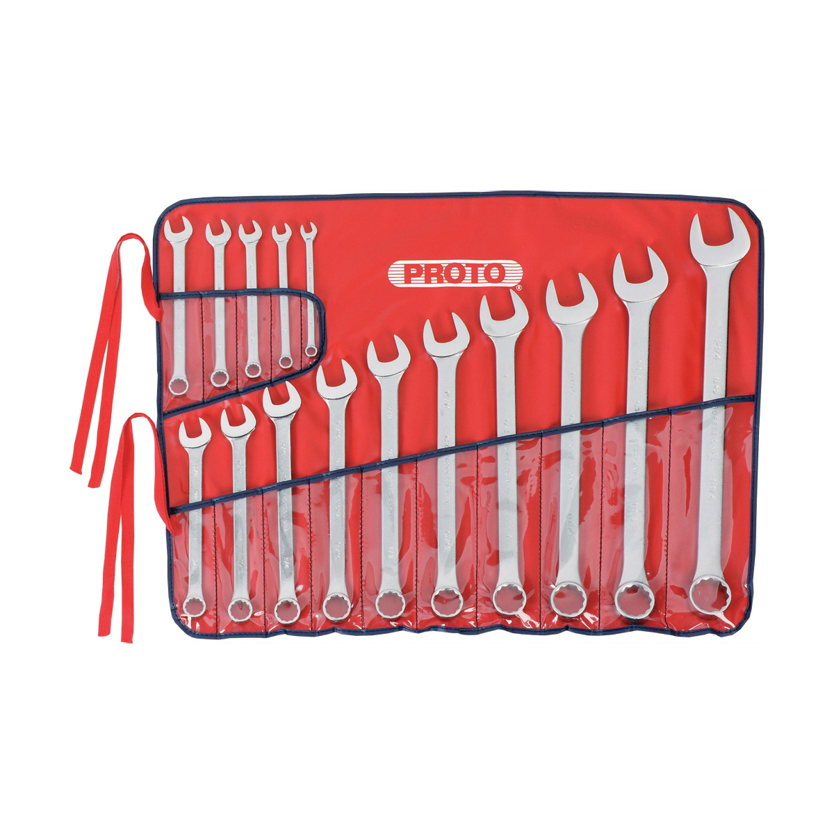 Proto® TorquePlus™ J1200FASD Anti-Slip Design Combination Wrench Set, Imperial, 15 Pieces, 5/16 to 1-1/4 in, Satin