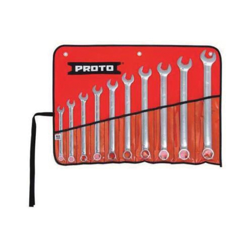 Proto® TorquePlus™ J1200GHASDT500 Anti-Slip Design Combination Wrench Set, Imperial, 10 Pieces, 7/16 to 1 in, Full Polished