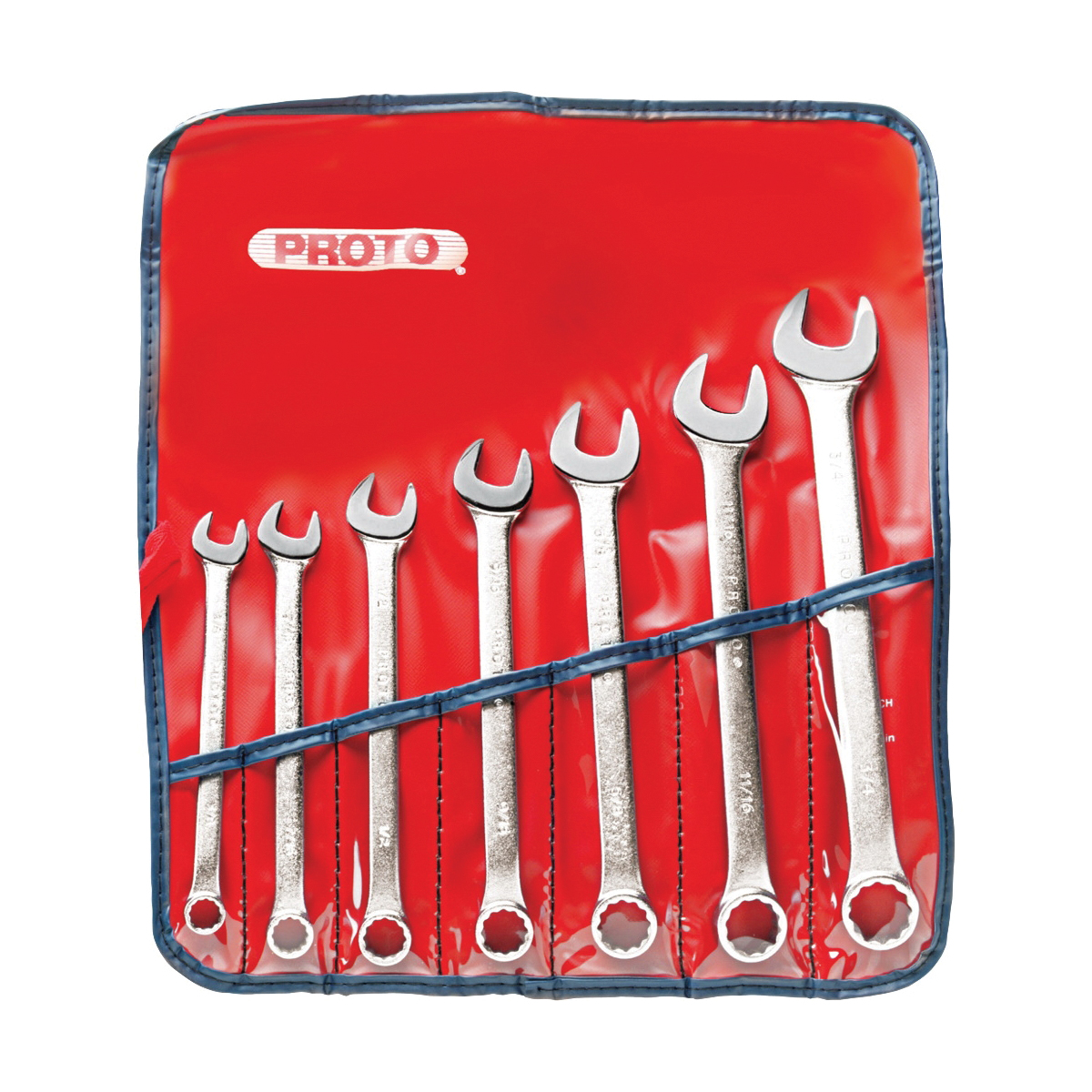 Proto® TorquePlus™ J1200HASD Anti-Slip Design Combination Wrench Set, Imperial, 7 Pieces, 3/8 to 3/4 in, Satin