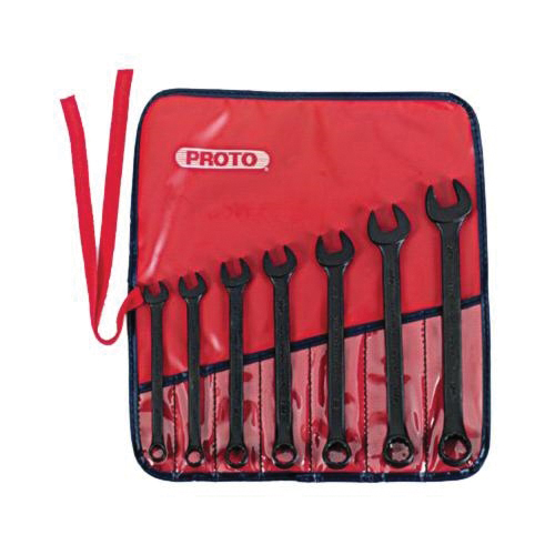 Proto® TorquePlus™ J1200HBASD Anti-Slip Design Combination Wrench Set, 7 Pieces, 3/8 to 3/4 in, Black Oxide
