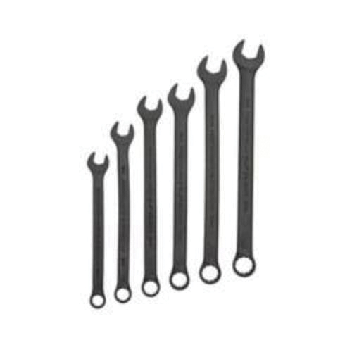 Proto® J1200MB6 Anti-Slip Combination Wrench Set, 6 Pieces, 10 to 15 mm, Black Oxide
