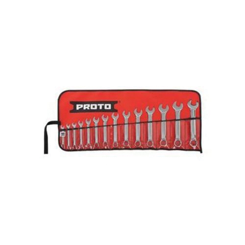 Proto® TorquePlus™ J1200MES-14 Anti-Slip Short Length Combination Wrench Set, Metric, 14 Pieces, 6 to 19 mm, Full Polished