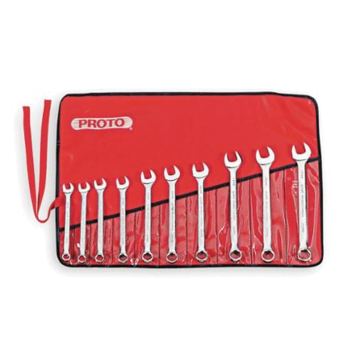 Proto® TorquePlus™ J1200MHASD Anti-Slip Design Combination Wrench Set, 9 Pieces, 10 to 19 mm, Full Polished