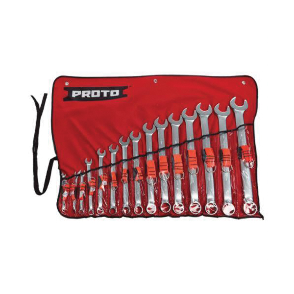 Proto® TorquePlus™ J1200P-MASD-TT Anti-Slip Tether Ready Combination Wrench Set, Metric, 15 Pieces, 7 to 32 mm, Satin