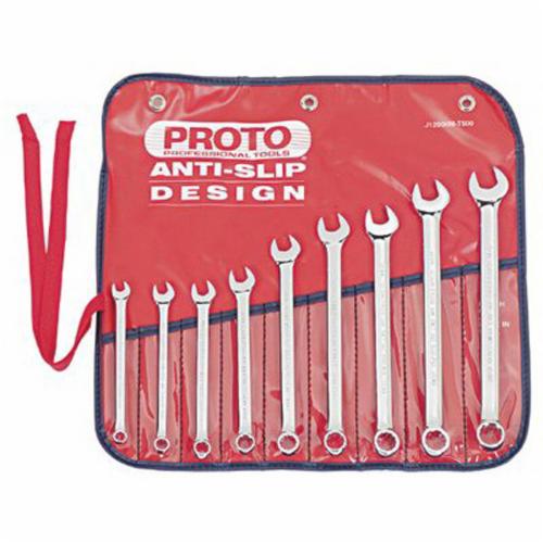 Proto® TorquePlus™ J1200R-MASD Anti-Slip Design Combination Wrench Set, Metric, 18 Pieces, 7 to 24 mm, Satin
