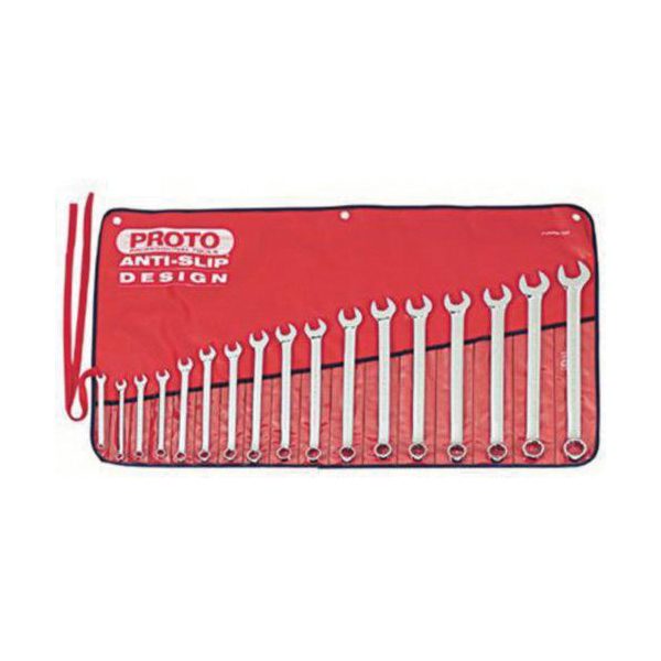 Proto® TorquePlus™ J1200RM-T500 Anti-Slip Design Combination Wrench Set, Metric, 18 Pieces, 7 to 24 mm, Full Polished
