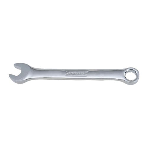 Proto® TorquePlus™ J1206MES Combination Wrench, 6 mm Wrench, 12 Points, 15 deg Offset, 3-1/4 in OAL, Alloy Steel, Full Polished, ASME B107.100-2010