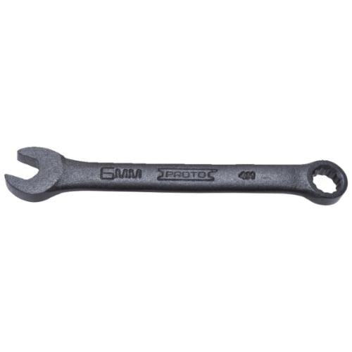 Proto® TorquePlus™ J1206MESB Combination Wrench, 6 mm Wrench, 12 Points, 15 deg Offset, 3-1/4 in OAL, Alloy Steel, Black Oxide, ASME B107.100-2061