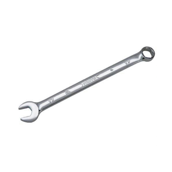 Proto® TorquePlus™ J1207MH-T500 Combination Wrench, 7 mm, 6 Points, 15 deg Offset, 5-11/16 in OAL, Alloy Steel, Full Polished, ASME B107.100