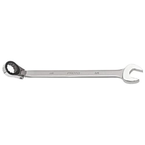 Proto® TorquePlus™ J1208MA Anti-Slip Design Combination Wrench, Metric, 8 mm Wrench, 12 Points, 15 deg Offset, 5 in OAL, Alloy Steel, Satin, ASME B107.100, ANSI B107.9