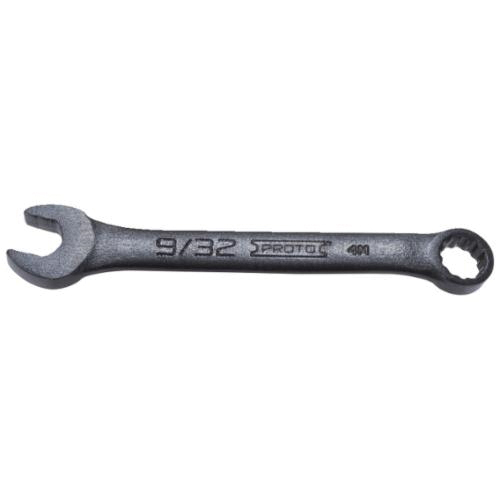 Proto® TorquePlus™ J1209ESB Double End Combination Wrench, 9/32 in Wrench, 12 Points, 15 deg Offset, 3-3/8 in OAL, Alloy Steel, Black Oxide, ASME B107.100-2047