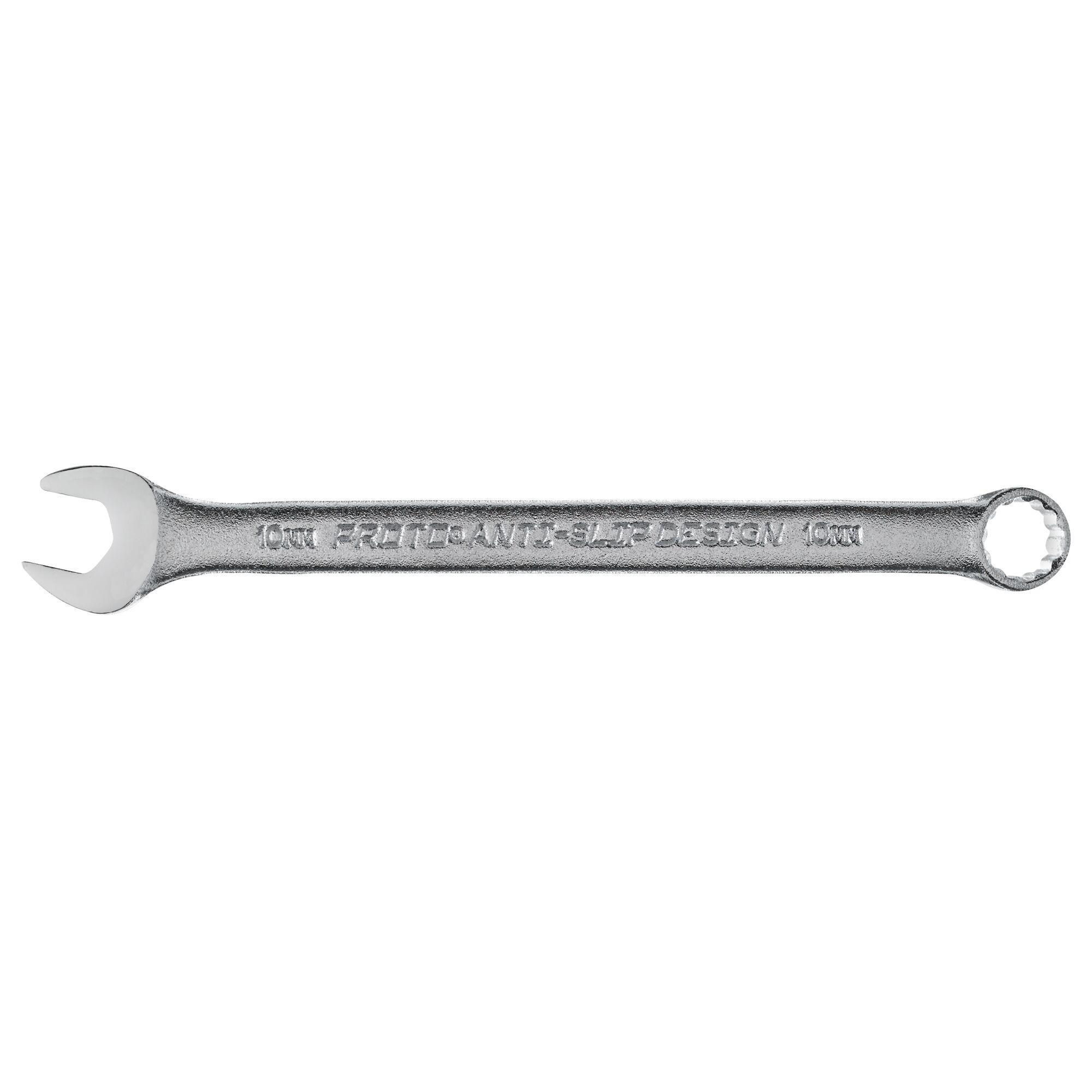 Proto® TorquePlus™ J1210MASD Anti-Slip Design Combination Wrench, 10 mm Wrench, 12 Points, 15 deg Offset, 5 in OAL, Alloy Steel, Satin, ASME B107.100, ANSI B107.9