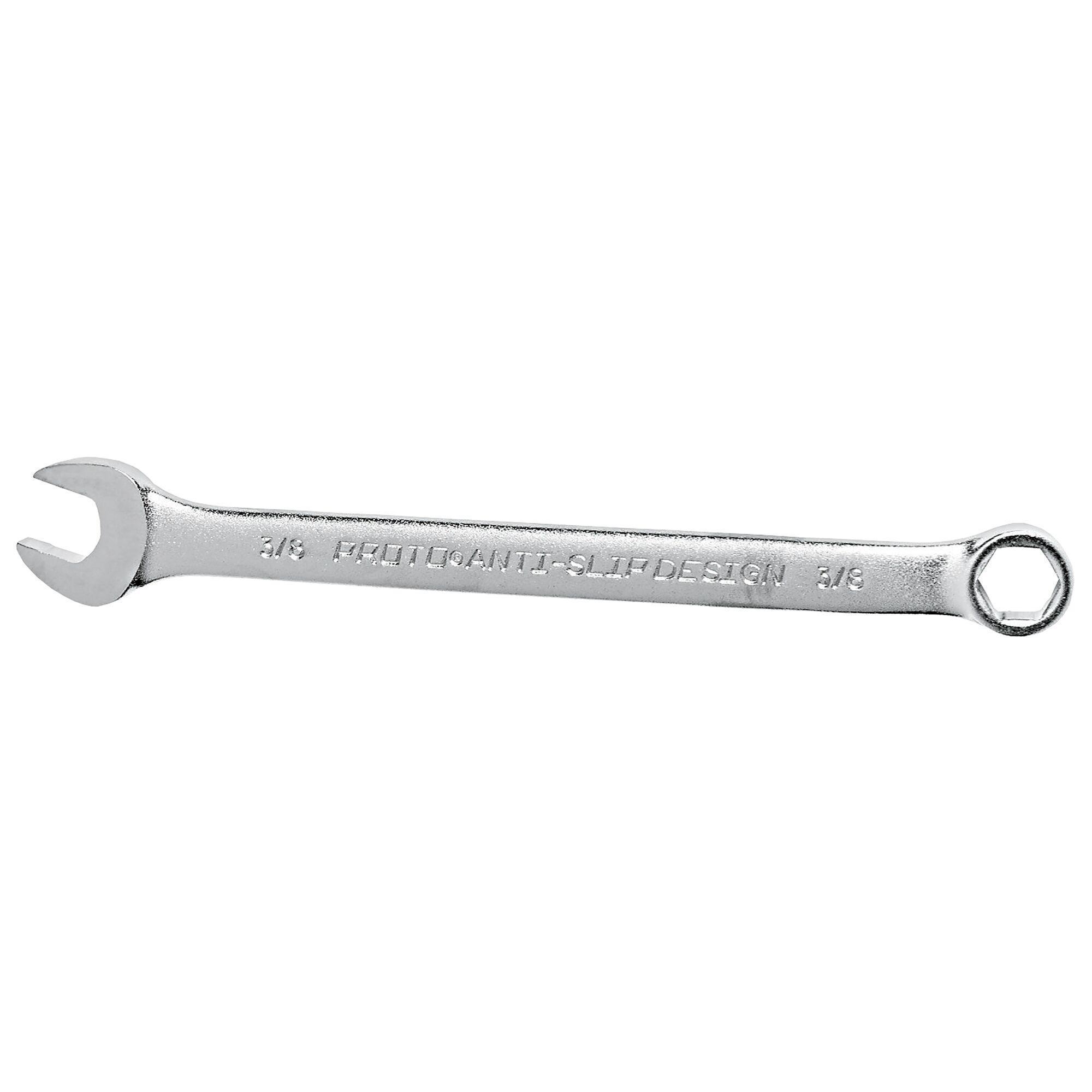 Proto® TorquePlus™ J1212HASD Combination Wrench, 3/8 in Wrench, 6 Points, 15 deg Offset, 6 in OAL, Alloy Steel, Satin, ASME B107.100