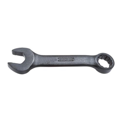 Proto® TorquePlus™ J1214MESB Combination Wrench, 14 mm Wrench, 12 Points, 15 deg Offset, 4-1/2 in OAL, Alloy Steel, Black Oxide, ASME B107.100-2061