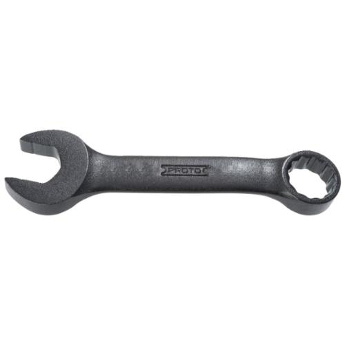Proto® TorquePlus™ J1215MESB Combination Wrench, 15 mm Wrench, 12 Points, 15 deg Offset, 4-11/16 in OAL, Alloy Steel, Black Oxide, ASME B107.100-2061