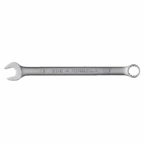 Proto® TorquePlus™ J1216ASD Anti-Slip Design Combination Wrench, 1/2 in Wrench, 12 Points, 15 deg Offset, 8 in OAL, Alloy Steel, Satin, ASME B107.100