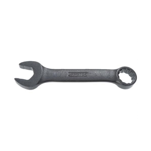 Proto® TorquePlus™ J1216ESB Double End Combination Wrench, 1/2 in Wrench, 12 Points, 15 deg Offset, 4-5/16 in OAL, Alloy Steel, Black Oxide, ASME B107.100-2047