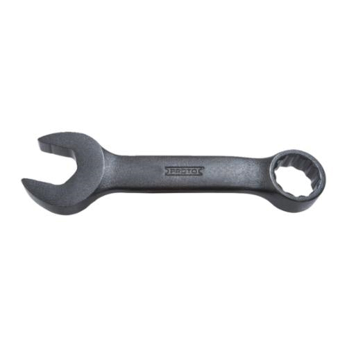 Proto® TorquePlus™ J1218MESB Combination Wrench, 18 mm Wrench, 12 Points, 15 deg Offset, 5-1/4 in OAL, Alloy Steel, Black Oxide, ASME B107.100-2061
