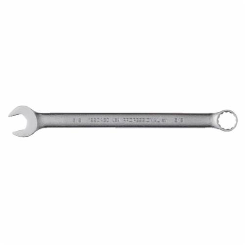 Proto® TorquePlus™ J1220ASD Anti-Slip Design Combination Wrench, 5/8 in Wrench, 12 Points, 15 deg Offset, 9-1/2 in OAL, Alloy Steel, Satin, ASME B107.100