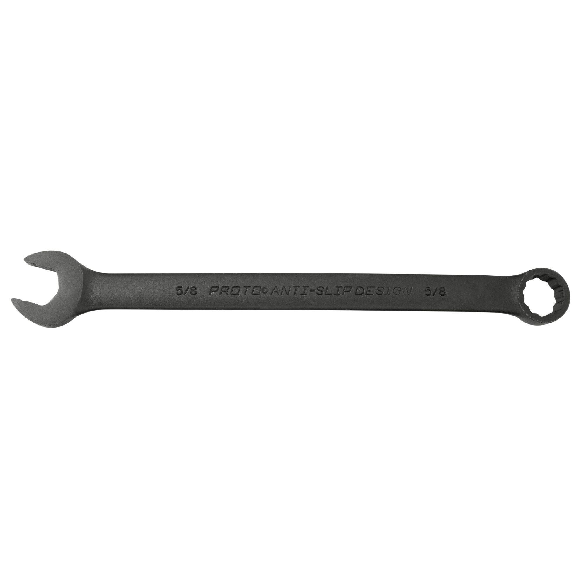 Proto® TorquePlus™ J1220BASD Anti-Slip Design Combination Wrench, Imperial, 5/8 in, 12 Points, 15 deg Offset, 9-1/2 in OAL, Alloy Steel, Black Oxide, ASME B107.100