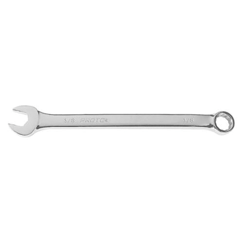 Proto® TorquePlus™ J1228M-T500 Double End Combination Wrench, 28 mm, 12 Points, 15 deg Offset, 15-35/64 in OAL, Alloy Steel, Full Polished, ASME B107.100
