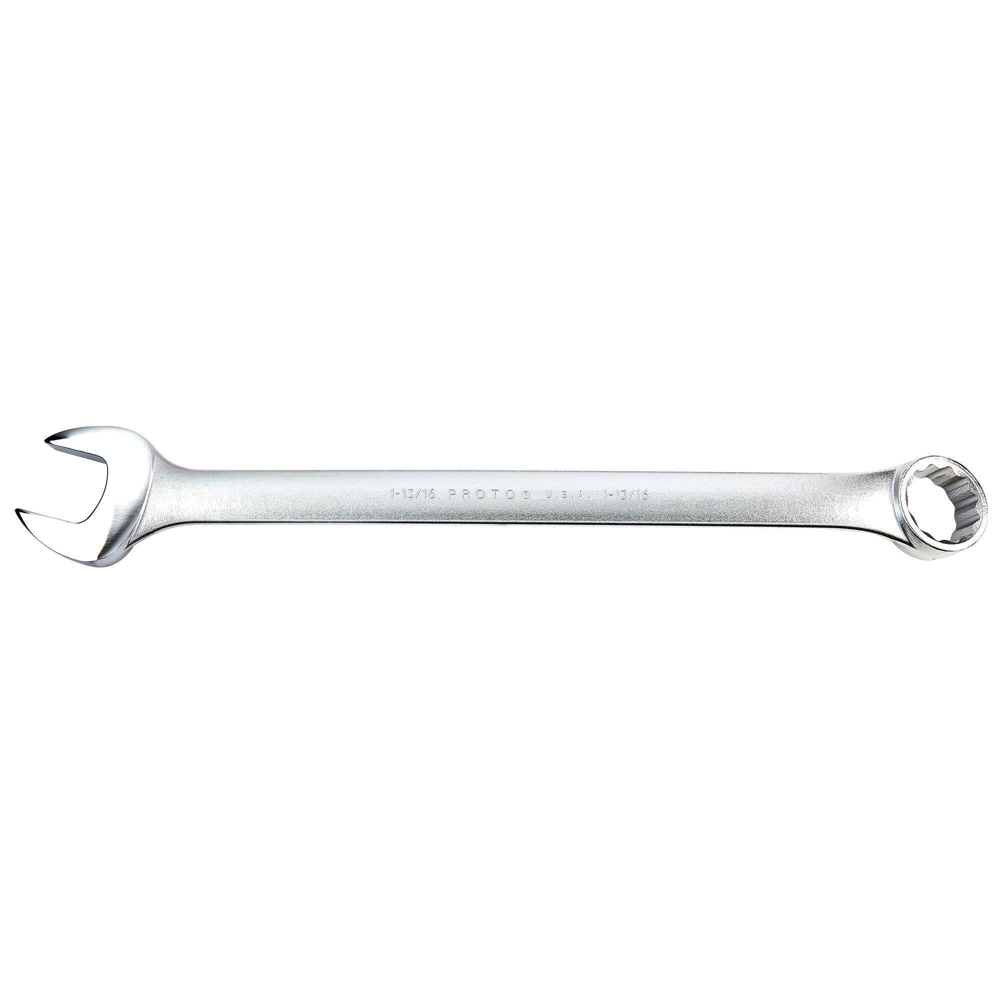 Proto® TorquePlus™ J1258 Anti-Slip Design Combination Wrench, 1-13/16 in Wrench, 12 Points, 15 deg Offset, 25 in OAL, Alloy Steel, Satin, ASME B107.100, ANSI B107.6