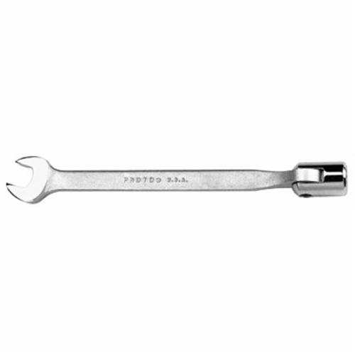 Proto® TorquePlus™ J1270-28 Flex Head Combination Wrench, Imperial, 7/8 in, 12 Points, 15 deg Offset, 13 in OAL, Alloy Steel, Satin, ASME B107.100