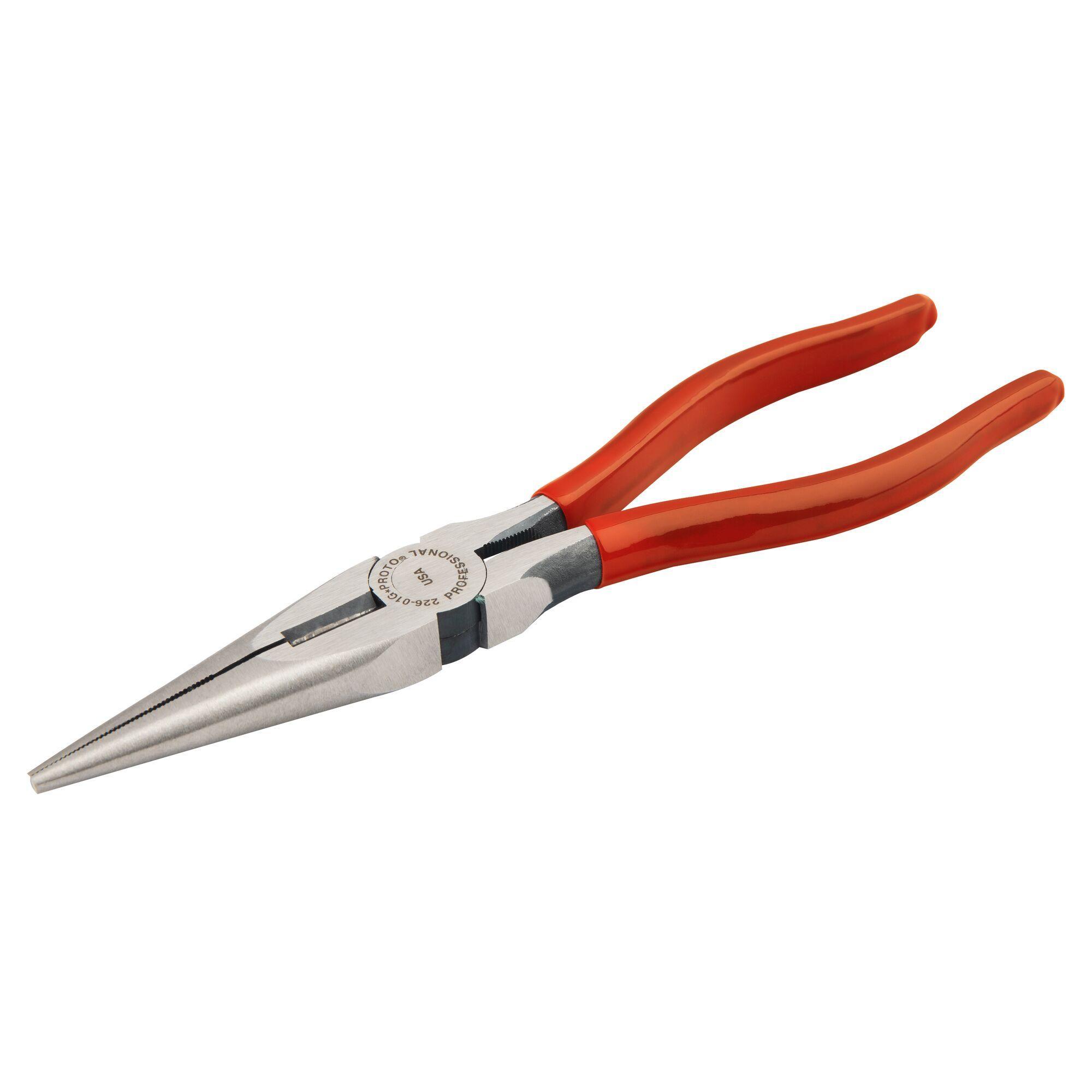 Proto® J226-01G Needle Nose Plier With Side Cutter and Wire Stripper, 2-5/8 in L x 3/4 in W, Diamond Serrated/Smooth Steel Jaw, 3/8 in W Tip, 7-1/2 in OAL