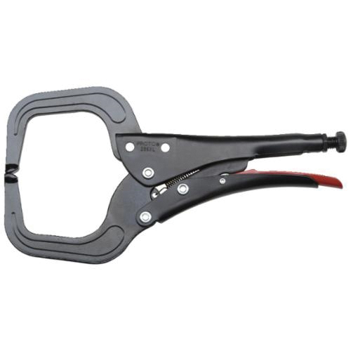 Proto® J266XL Miniature Locking C-Clamp, 3-45/64 in D Throat, 3-15/16 in Jaw Opening, 4-3/8 in W x 3-15/16 in D Jaw, Carbon Steel