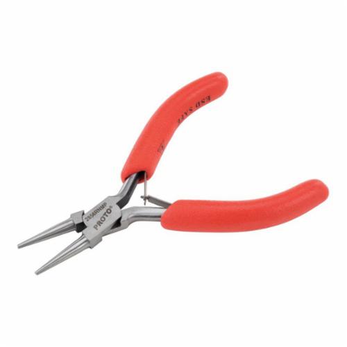Proto® J2856RNMP Miniature Solid Joint Plier, 1-1/8 in L x 7/16 in W, Round Nose/Serrated Forged Steel Jaw, 4-1/2 in OAL
