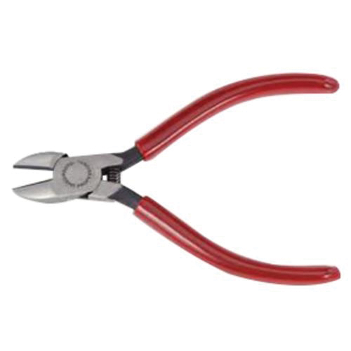 Proto® J285BSG Midget Diagonal Cutter Plier With Coil Spring and Grip, 13/32 in L x 7/16 in W x 1/4 in THK Thin Narrow Forged Alloy Steel Jaw, 4-5/8 in OAL, Flush Cut