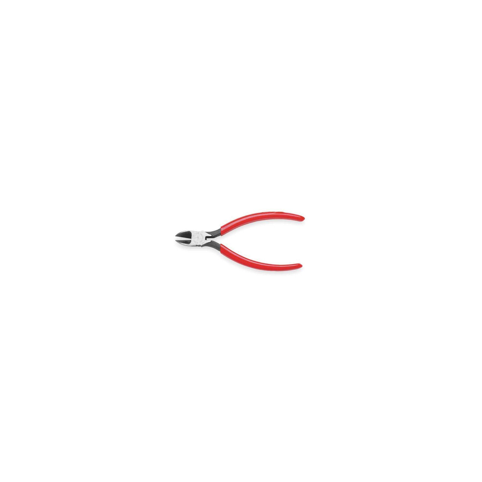 Proto® Ergonomics™ J285G Midget Diagonal Cutter Plier With Grip, 13/32 in L x 7/16 in W x 1/4 in THK Thin Narrow Forged Alloy Steel Jaw, 4-5/8 in OAL, Flush Cut